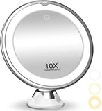 Portable 10X Magnification LED Makeup Mirror with Suction Cup