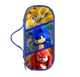 Sonic Kids' School Backpack – Cartoon Design with Zipper Closure & Shoulder Straps