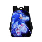 Sonic Kids' School Backpack – Cartoon Design with Zipper Closure & Shoulder Straps