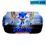Sonic Kids' School Backpack – Cartoon Design with Zipper Closure & Shoulder Straps