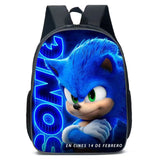 Sonic Kids' School Backpack – Cartoon Design with Zipper Closure & Shoulder Straps