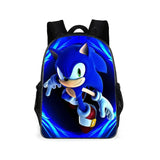 Sonic Kids' School Backpack – Cartoon Design with Zipper Closure & Shoulder Straps