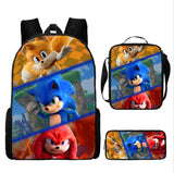 Sonic Kids' School Backpack – Cartoon Design with Zipper Closure & Shoulder Straps